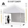 CROWN SHADES Commercial Instant Canopy Pop-Up Tent with CenterLok and Sidewalls (10x10)