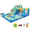 FINCOME 10-in-1 Double Water Slide and Bounce House with Deep Splash Pool