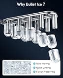 EUHOMY Portable Countertop Bullet Ice Maker with Auto-Cleaning and Handle