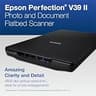 Epson Perfection V39 II Color Photo and Document Flatbed Scanner, 4800 dpi