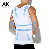 Arjen Kroos Men's Body Shaper Mesh Chest Compression Tank Top Undershirt