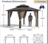 Devoko 10x12 ft. Aluminum Hardtop Gazebo with Weather-Resistant Double Roof