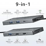 Acer 9-in-1 USB-C Docking Station with Dual 4K@60Hz HDMI and 100W Power Delivery