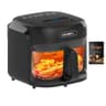 BOSWELL 7.5-Quart Glass Air Fryer with Transparent Bowl and Hot Air Circulation