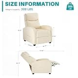 Sweetcrispy Fabric Massage Recliner Chair with 8 Modes & Lumbar Support