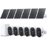 Aosu Solar Wireless 2K Security Camera System with Human Detection, 6-Camera Kit