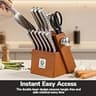 imarku 14-Piece High-Carbon Japanese Stainless Steel Knife Set with Wooden Block