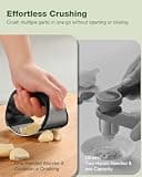 Vantic Stainless Steel Garlic Press Rocker and Mincer Set with Ergonomic Arc Design