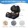 Lexeme Extra Large Memory Foam Seat Cushion and Lumbar Support Pillow Set