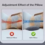 Memory Foam Cooling Lumbar Waist Bolster Pillow for Bed, Car and Sofa
