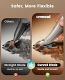 oneisall Curved Safety Blade Dog Paw Trimmer with Dual-Speed Motor & LED Display