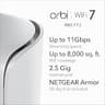 NETGEAR Orbi 770 Series Tri-Band BE11000 WiFi 7 Mesh System (RBE773)