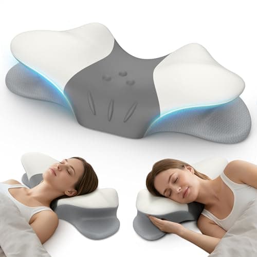 Beslovo Ergonomic High-Density Memory Foam Cervical Neck Pillow for Side Sleepers