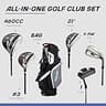 Precise M5 Right-Handed Tall Men's Complete Starter Golf Set with Bag