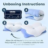 Derila Ergo Cervical Neck Memory Foam Butterfly Contour Pillow for Back Sleepers
