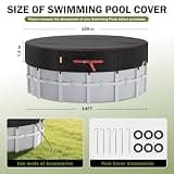 HOLDCOVER Storm-Proof 14-Foot 420D Fabric Solar Pool Cover with UV Protection
