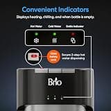 Brio Bottom-Loading Water Cooler Dispenser with Smart LED Empty Bottle Alert