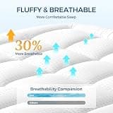 LovingLeashes Premium Dual Layer 4-Inch Gel Memory Foam Mattress Topper King