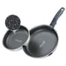 Ciwete 3-Piece Tri-Ply Stainless Steel Hybrid Honeycomb Nonstick Pan Set
