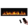 PuraFlame Bernice 60-Inch Smart Linear Electric Fireplace with Hidden Vent