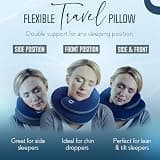 BCOZZY Patented Double Support Wrap-Around Travel Neck Pillow for Airplane