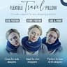 BCOZZY Patented Double Support Wrap-Around Travel Neck Pillow for Airplane