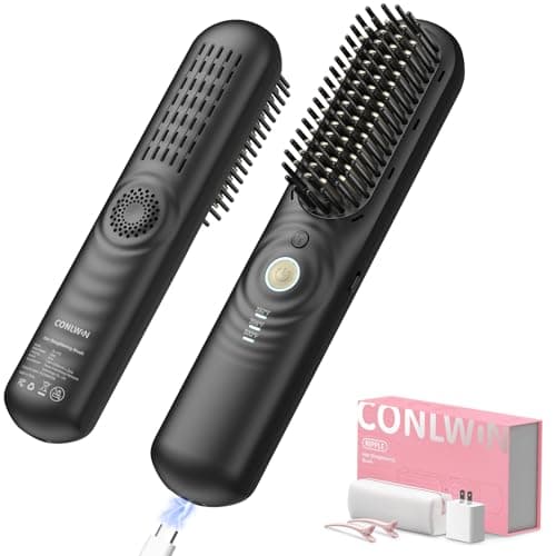 CONLWIN Z6-LF01 Dual-Mode Cordless Hair Straightener Brush with Cold Air