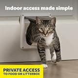 PetSafe Manual Interior Cat Door with 4-Way Locking for Hollow Wood Doors