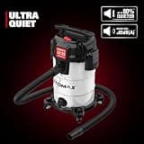 ECOMAX Ultra-Quiet 8-Gallon Stainless Steel Wet/Dry Shop Vac, 4 Peak HP