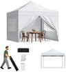 Aoxun 10x10 Heavy Duty Commercial Pop Up Canopy with Sidewalls