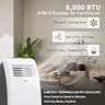 Shinco 8000 BTU Portable Air Conditioner 3-in-1 Unit with Compact Space Design