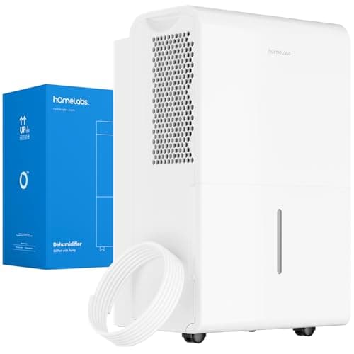 hOmeLabs 120-Pint Smart Wi-Fi Dehumidifier with Built-in Condensate Pump