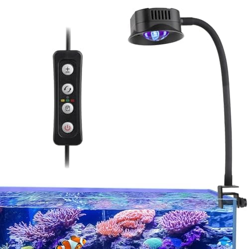 hygger 36W Saltwater Aquarium LED Light with Flexible Gooseneck and Controller