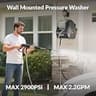 Giraffe Tools Grandfalls Plus Retractable Wall Mount Pressure Washer, 2900 PSI