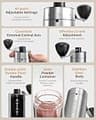 CIRCLE JOY Mini Manual Coffee Grinder with 40 Adjustable Burr Settings