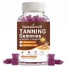 SustainWell Sugar-Free Vegan Tanning Gummies with Organic Carotenoids, Blueberry