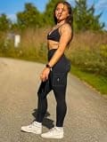 YEOREO CoreFlex Hidden Scrunch Butt Lifting Workout Cargo Leggings Black