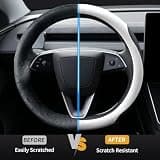 EcoNour Custom-Fit 240T Polyester Windshield Sun Shade for Tesla Model 3 & Y