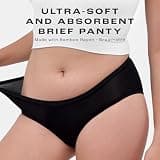 Bambody Absorbent Bamboo Rayon Menstrual Briefs, 4-Tampon Capacity 3-Pack