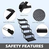 5-Step Foldable Metal Pet Stairs for Large Dogs, 250 lbs Capacity for Trucks & SUVs