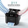 KPAW Automatic Card Shuffler and Dealer with 4 Drawing Remotes, Black