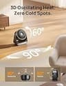Dreo Whole Room Heater 714, 1500W Ceramic Tower Heater with 3D Oscillation