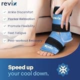 REVIX Dual-Sided Ankle Ice Pack Wrap with Hands-Free Adjustable Straps