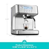 CASABREWS Ultra Advanced Espresso Machine with LCD Display & PID Control