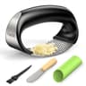 Vantic Stainless Steel Garlic Press Rocker and Mincer Set with Ergonomic Arc Design