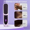 KNISUZ Go Brush Pro Cordless Mini Hair Straightener Brush Purple Travel