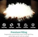 APSMILE Queen High Fill-Power Organic Cotton Down Comforter, Medium Warmth