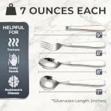 Heavy Weight 7oz Stainless Steel Adaptive Flatware Set for Hand Tremors