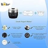 Bear Greek Yogurt Maker Machine with 100-Mesh Strainer and Glass Jars