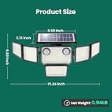 Omibee 6000LM 6-Head Solar Flood Light with Dual Motion Sensor & Remote